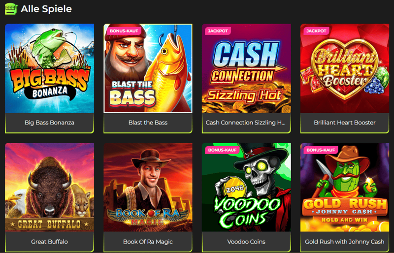 Betovo Casino Spieleauswahl 2026 – beliebte Slots wie Big Bass Bonanza und Book of Ra Magic